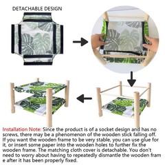 Bearded Dragon Bed Double-Layer Wood Reptile Lizard Lounger Sleeping Hammock …
