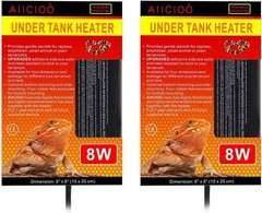 6×8 Inch Reptile Heating Pads – 8 Watt Under Tank Heat Sources, 2-Pack