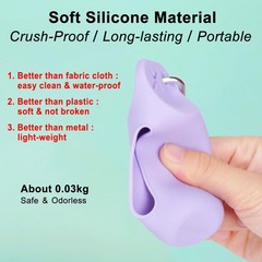 Dog Poop Bag Dispenser for Leash, 2 Pack Silicone Doggie Poop Bag Holder with…