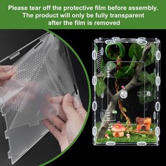 Jumping Spider Enclosure,6x6x10 in Spider Enclosure Easy Assembly with DIY Ju…