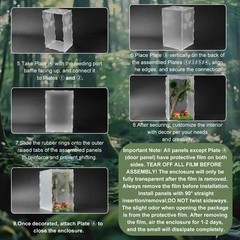 Jumping Spider Enclosure,6x6x10 in Spider Enclosure Easy Assembly with DIY Ju…