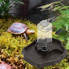 Reptile Food Water Bowl Waterer Dispenser Bottle Habitat Decor Automatic Feeders