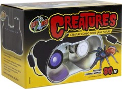 Zoo Med Creatures Combo Dome Lamp Fixture 3.5in Domes Combined 80-Watts