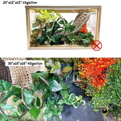 Tfwadmx 15Pcs Bearded Dragon Tank Accessories, Reptile Plants, Reptile Hammoc…
