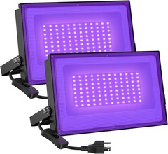 Onforu 2 Pack 60W LED Black Lights, Blacklight Flood Light with