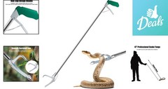 Durable 47″ Stainless Steel Snake Tongs – Essential Tool for Reptile Enthusiasts