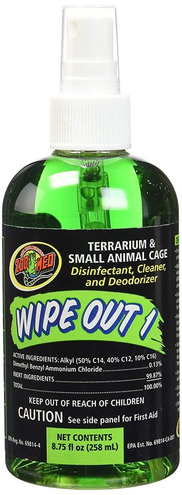 Zoo Med Wipe Out 1 Terrarium Small Animal Cage Cleaner 8.75 ounce – 4 Pack