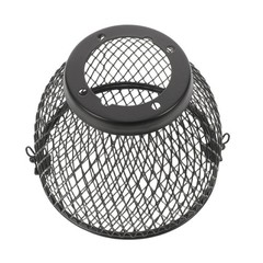 Black Heat Lamp Cage for Reptile Terrarium with Anti Scald Lamp Mesh Cover