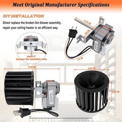 S97009796 Bathroom Fan Motor Assembly for Bulb Ceiling Heater 164-E/G/J/K/L/M…