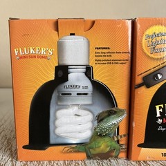 2 Pack Flukers Mini Sun Dome Deep Flush Mount Lamp 5.5 in 100 Watt Max Reptiles