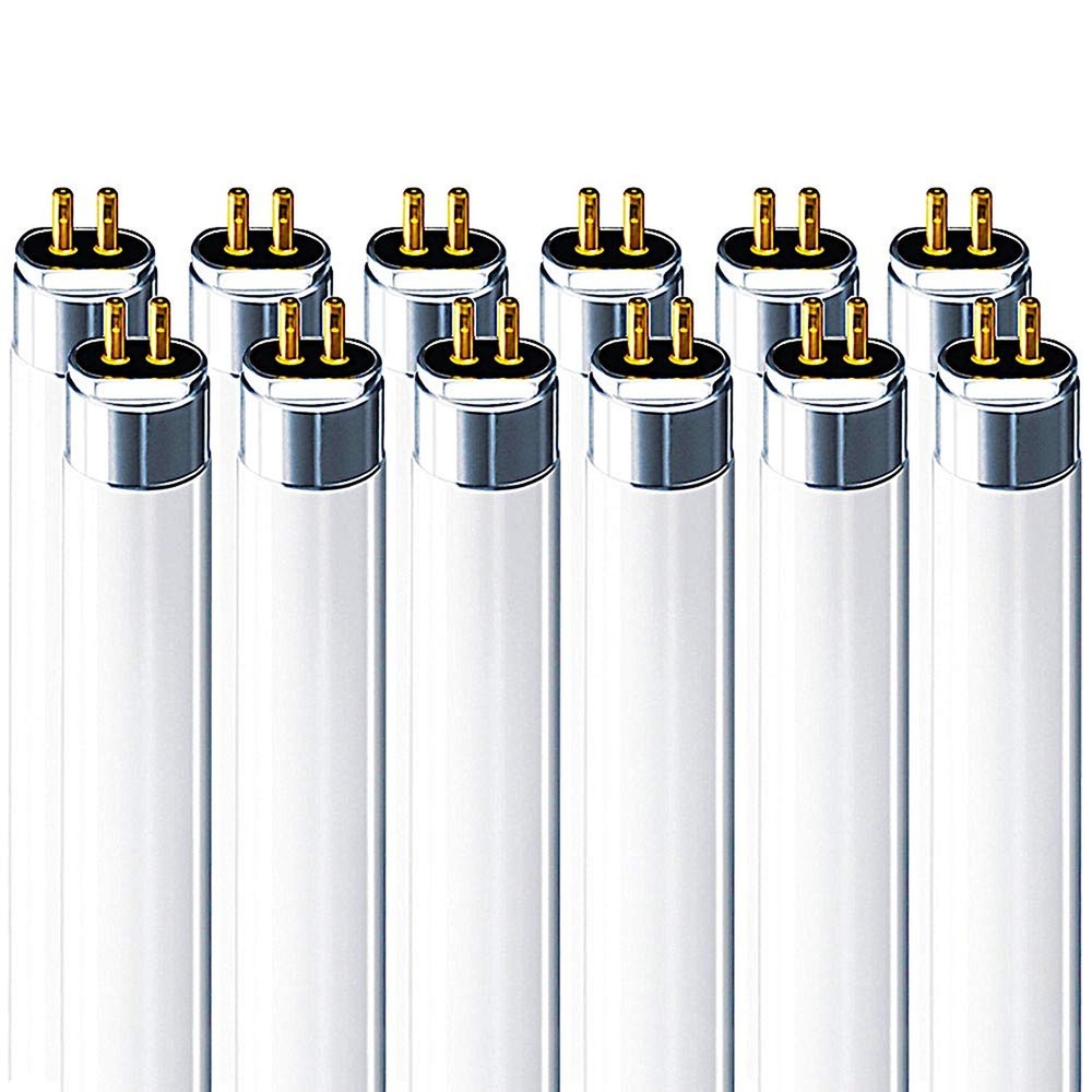 LUXRITE F54T5/841/HO 54W 46 Inch T5 Fluorescent Tube Light Bulb, 4100K Cool W…
