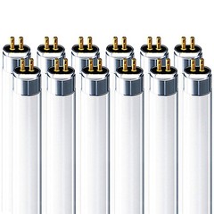 LUXRITE F54T5/841/HO 54W 46 Inch T5 Fluorescent Tube Light Bulb, 4100K Cool W…
