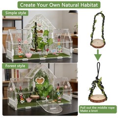 20-Piece Jumping Spider Enclosure Kit, Acrylic Terrarium with 360° View & Mag…
