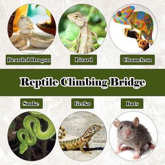 Reptile Bamboo Climbing Bridge,Lizard Ladder Hammock Bridge Bearded Dragon Ha…