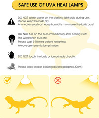 Reptile Heat Lamp Bulbs -100W UVA Natural Daylight Heating Lamp Basking Bulb for
