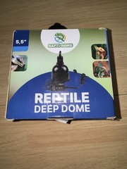 REPTI HOME Reptile Deep Dome 5.5 in Lamp Fixture w/ Thermostat Controller Black