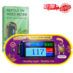 ClariVora Reptile UVB UVA Light Meter for Bearded Dragon Tank Accessories, Po…