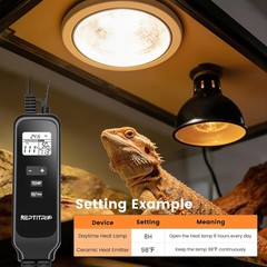 REPTITRIP 2-Socket Reptile Dimming Thermostat PID Controller Timer