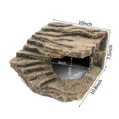 Resin Reptile Hideouts Cave Habitat Decor for Gecko Leopard Lizards Toad Turt…