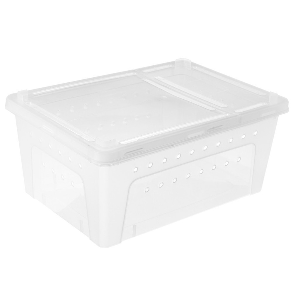 Leopard Gecko Cage Rectangular PP Reptiles Storage 1Pcs 10.2X5.9X4.3In