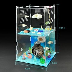 Jumping Spider Enclosure,DIY Insects Habitat,Small Reptile Terrarium Glass Ho…