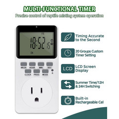 Automatic Reptile Misting System for Terrariums with Digital Timer and 6 Adjusta