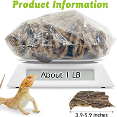 Reptile Cork Bark 1.5 Lb Flat Cork Wood for Terrarium Small Tree Bark Pieces 3.9