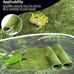 2Pcs Reptile Carpet Mat,35.4 x 17.7 in Terrarium Bedding Substrate Liner,Tort…