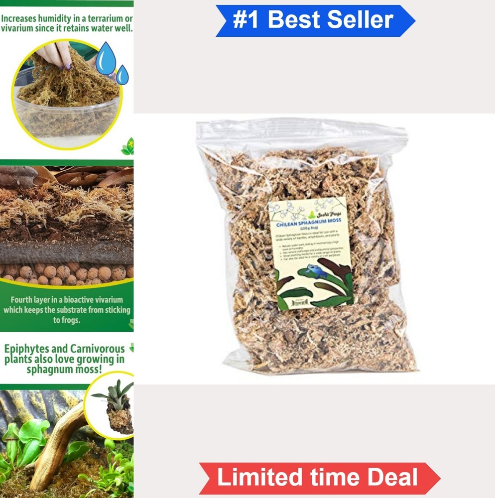 Chilean Sphagnum Moss 100g Terrarium Substrate Plant Reptile Amphibian Humidity