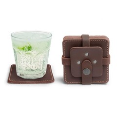 Hide & Drink Leather Coasters Set of 8, Premium Leather Table Protection for …