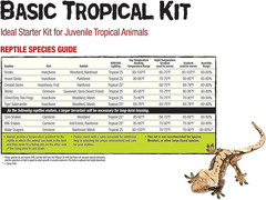 10 Gallon Pet Reptile Starter Habitat Kit with Light and Heat for Small Tropical