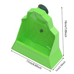 Green Reptile Feeding Bowl Reptile Corner Feeder with Suction Cup Wall Mounted