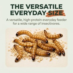 TC INSECTS Medium Superworms 1-1.5 inch Live Feeders for Reptiles Birds & Amphi