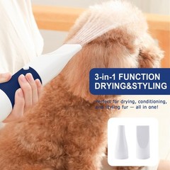 3-in-1 Pet Hair Dryer & Slicker Brush for Dogs & Cats – Portable, Quiet, Adju…