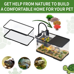 (Tank + Light + Filter + Filter Balls) Turtle Tank Kit, Turtle Tank Starter Kit,