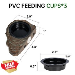 OIIBO Magnetic Gecko Feeding Ledge, Reptile Food Dish