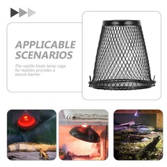 Reptile Anti-Scald Lampshade, Heat Lamp Mesh Cage Lampshade Cover for Turtles