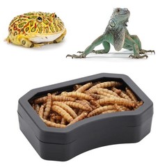 Reptile Water Food Bowl 10 Pack Plastic Worm Dish Anti Escape Feeder