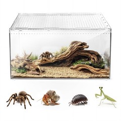 Escape Proof Reptile Terrarium,Shatter Proof Polycarbonate Tarantula Tank wit…
