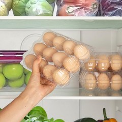Lixavaer 100 Pack Clear Plastic Egg Cartons, 3×4,100Pack, transparent