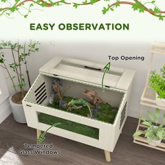 30 Gallon Reptile Terrarium W/ Top Opening Windows & Air Vents