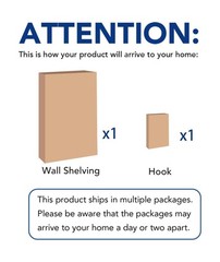 FLEXIMOUNTS 2-Pack 2x6ft Garage Shelving with Hooks, 24-inch-by-72-inch Wall …