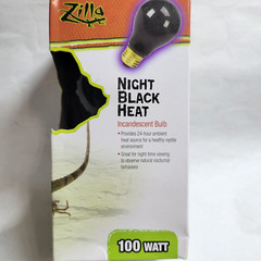 Zilla Night Black Incandescent Bulb 100W Reptile Terrarium Lamp Light