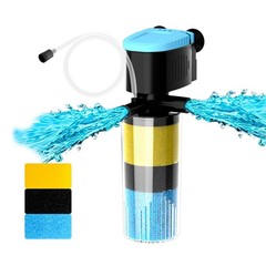 AquaMiracle 130GPH Internal Aquarium Filter, 3-Stage Fish Tank Filter with Du…