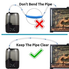 REPTIZOO Reptile Fogger Extension Tube, Accessories of Reptile Humidifier Suitab