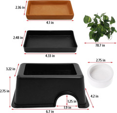 4 Pcs Humid Hide for Leopard Gecko Moist Reptile Hide Box Small Snake