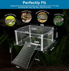 Extra Large Turtle Topper Basking Platform for Aquatic Turtles 40B/75G, Above…