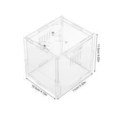 Acrylic Breeding Box Snake Cage Terrarium Container Gecko Reptile Habitat