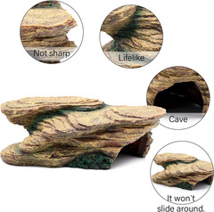Turtle Basking Platform Shale Scape Step Ledge, Reptile Cave Hideout Turtle Tank