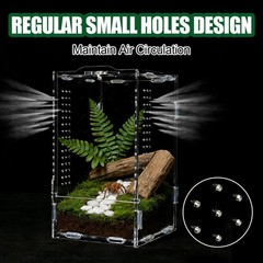 Transparent Acrylic Jumping Spider Enclosure Reptile Terrarium Tank Large